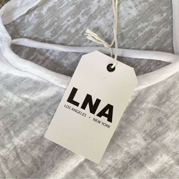 LNA Cape Strap Tee Top Burnout 3/4 Length Sleeve White Size Small - Picture 14 of 16